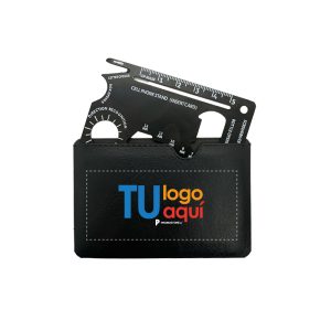 MT001-Multifuncion-total-black-logo-estuche Pecafext. Textiles - Confecciones - Ecuador Empresa Ecuatoriana del Sector Textil y Confección Llavero Multifunción $0.00 Herramienta multifunción del tamaño de una tarjeta de crédito. Tarjeta de supervivencia con funciones diferentes: destornillador, regla (5 cm), regla angular, destapador de botellas, abre lata, abre cartas, abridor de cajas, llaves hexagonales, soporte de celular (insertando tarjeta) y agujero para insertar un cordón o agregar al llavero. Incluye estuche de cuero. <span style="color: #333399;"><strong>Incluye Impresión Full Color</strong></span> El Cliente debe enviar el logo en Formato Adobe Ilustrator <span style="color: #ff0000;"><strong>Desde $2,13 a $3,67</strong></span> <img class="alignleft size-full wp-image-20100" src="https://pecafex.com/wp-content/uploads/2023/03/WhatsApp-Image-2023-03-06-at-21.03.08.jpeg" alt="" width="264" height="142" />