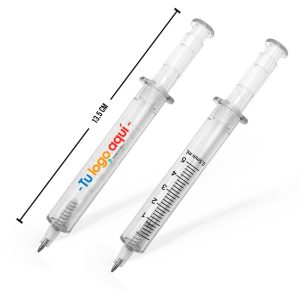 Pecafext. Textiles - Confecciones - Ecuador Empresa Ecuatoriana del Sector Textil y Confección Bolígrafo Inyección con tinta azul $0.00 Pluma tipo jeringa con tinta azul. <span style="color: #333399;">Medida:</span> 13.5 x 1.1 cm.   <span style="color: #333399;"><strong>Incluye Impresión Full Color</strong></span> El Cliente debe enviar el logo en Formato Adobe Ilustrator   <span style="color: #ff0000;"><strong>Desde $0.72 a $1.64</strong></span> <img class="alignleft size-full wp-image-20356" src="https://pecafex.com/wp-content/uploads/2023/03/WhatsApp-Image-2023-03-07-at-18.54.07.jpeg" alt="" width="265" height="162" />